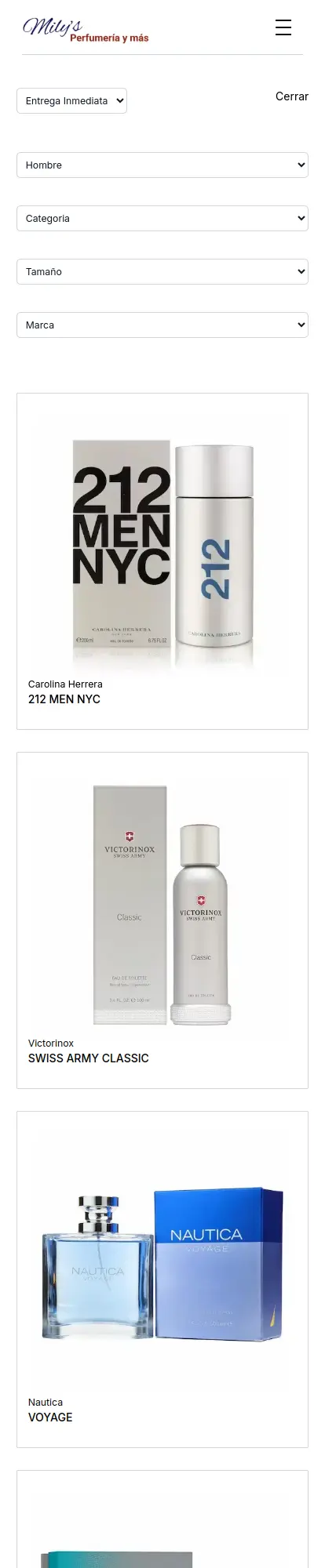 Mobile View of Filters screenshot